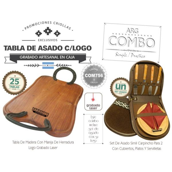 Combo 25 Tablas Grabadas  Un Set Asado De Regalo